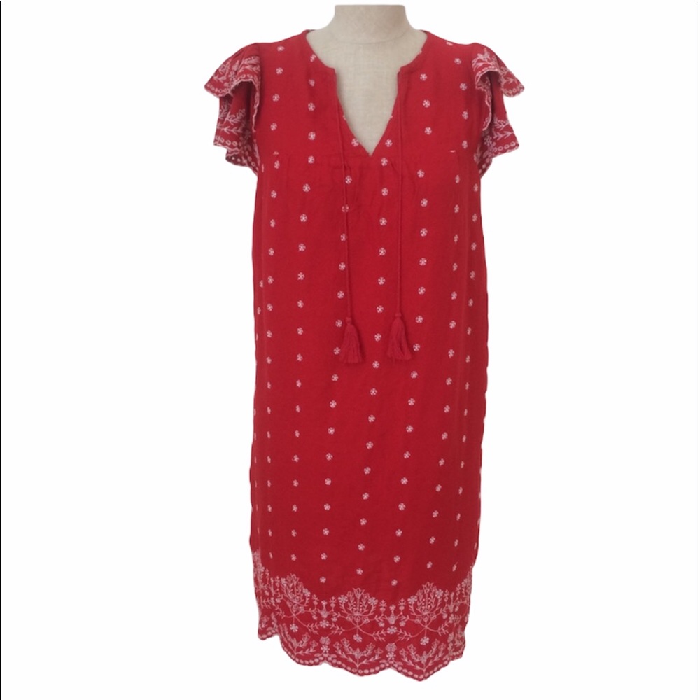 Old Navy Linen Embroidered Boho Dress - Picture 1 of 6